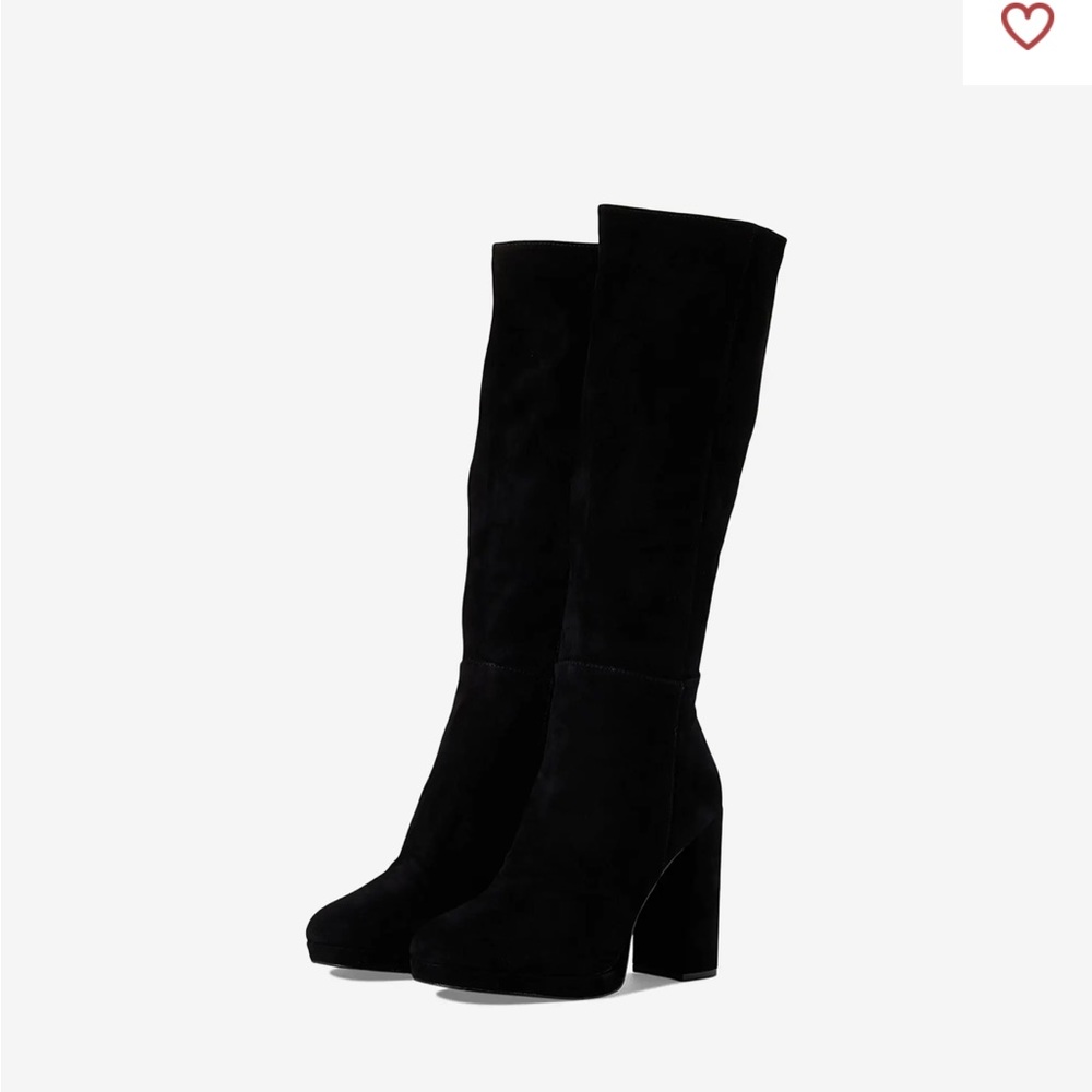 Steve Madden Malaga Black suede Letter Boots Size 7.5